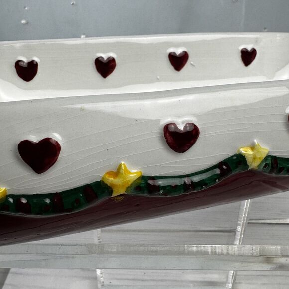 Earthenware Holiday Santa Claus Snowman Christmas Cracker Dish #20639 - Picture 10 of 15